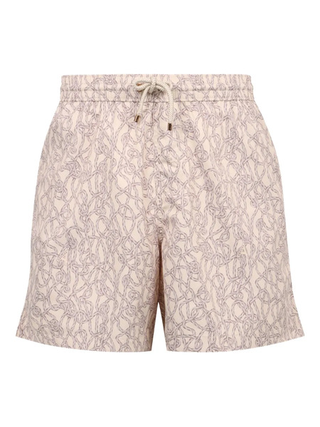  Agnona Drawstring Swim Shorts - Neutrals 