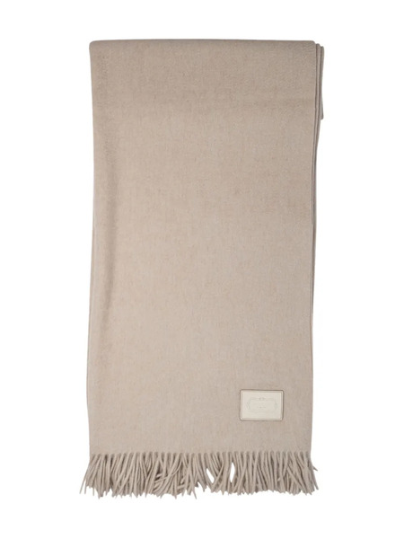  Agnona Fringed Wool Scarf - Neutrals 