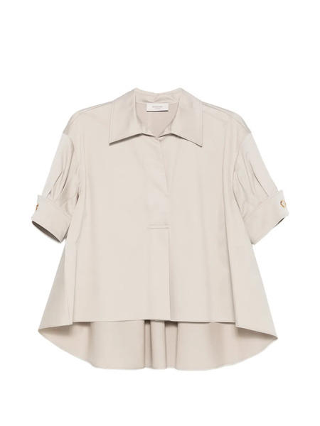  Agnona Pleated Blouse - Neutrals 