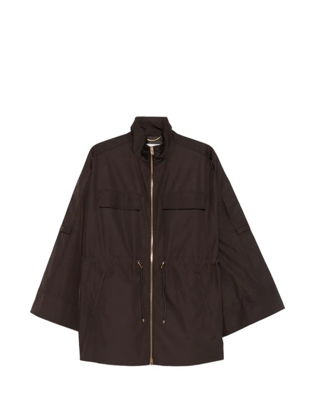  Agnona Pocket Drawstring Jacket - Brown 