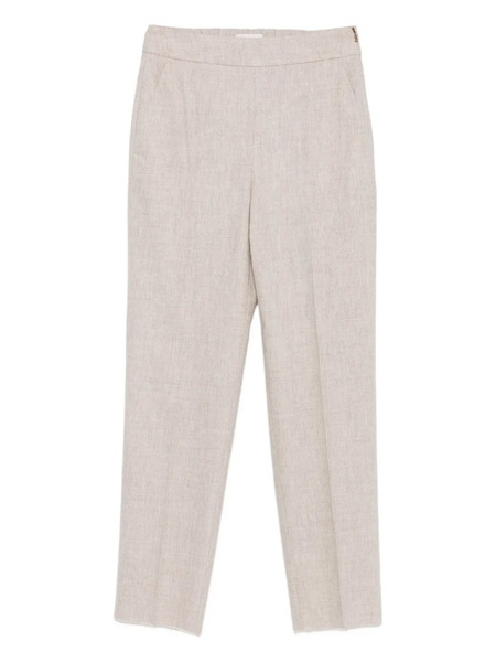  Agnona Pull-on Raw-cut Trousers - Neutrals 