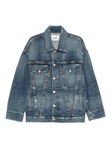  Agolde Buttoned Denim Jacket - Blue 