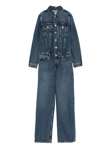  Agolde Buttoned Denim Jumpsuit - Blue 