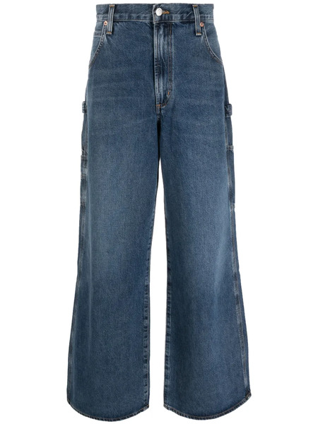  Agolde Mid-rise Wide-leg Jeans - Blue 