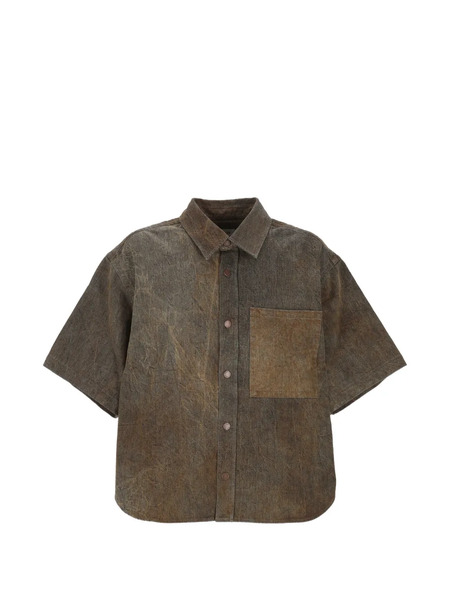 Agolde Pocket Short-sleeve Shirt - Brown 