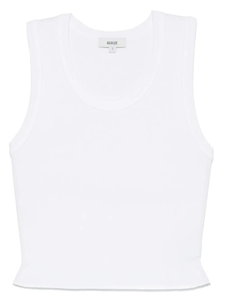 Agolde Ribbed Tank Top - White 