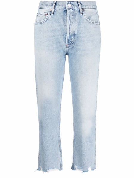  Agolde Riley Cropped Jeans - Blue 