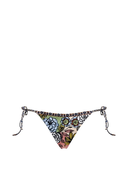  Agua Bendita Alegria Floral-pattern Bikini Bottom - Neutrals 