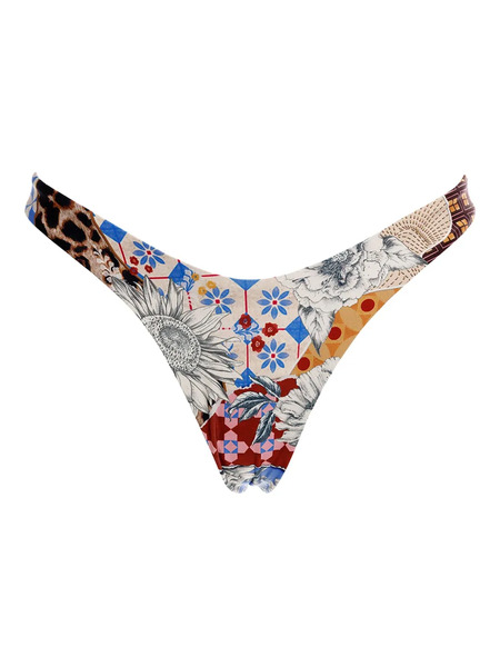  Agua Bendita Avy Quilt Bikini Bottoms - White 