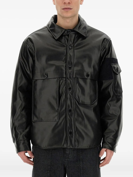  Aie Flap-pocket Buttoned Overshirt - Black 