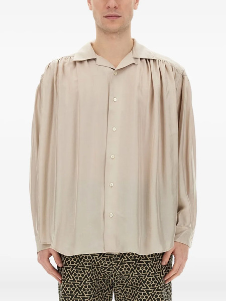  Aie Gathered Buttoned Shirt - Neutrals 