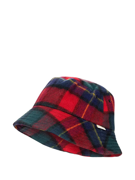  Aimé Leon Dore Plaid Wool Bucket Hat - Red 