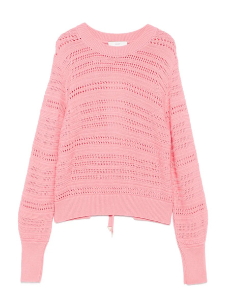  Akep Open-knit Sweater - Pink 