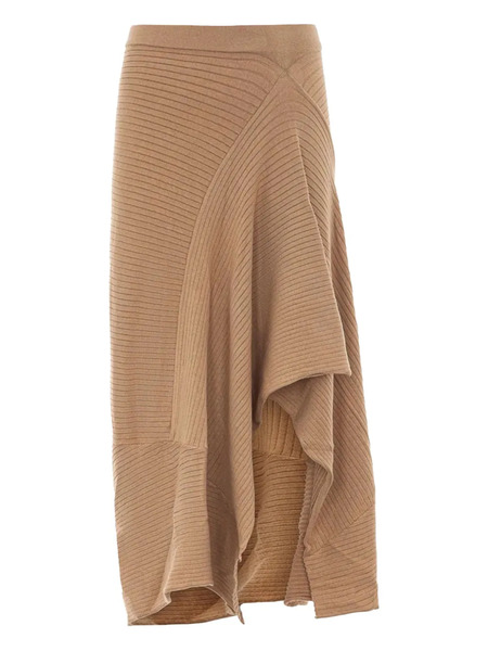  Akep Ruffled Ribbed Skirt - Neutrals 
