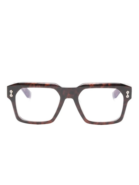  Akoni Pegasus Square-frame Glasses - Brown 