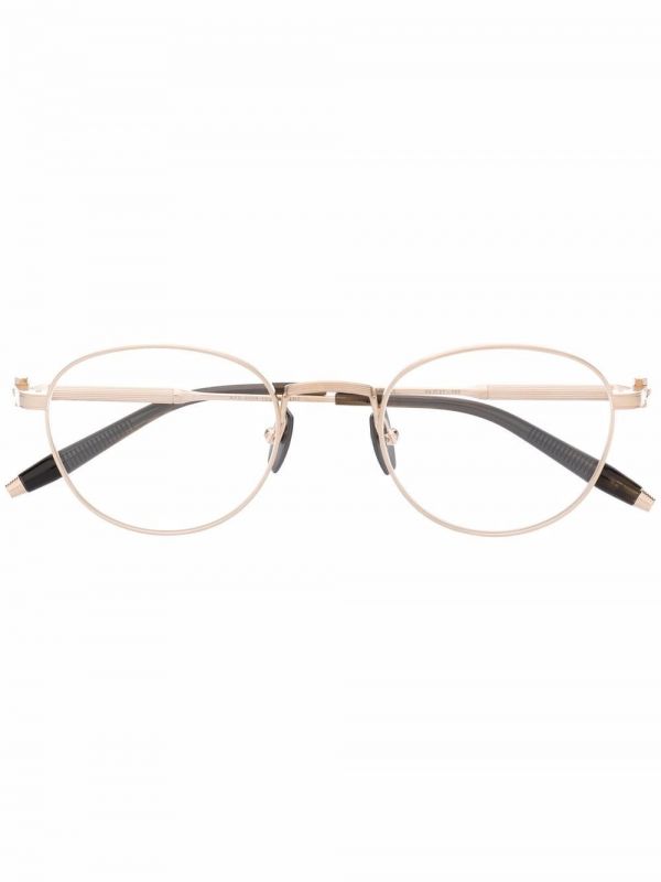  Akoni Pioneer Round-frame Glasses - Gold 