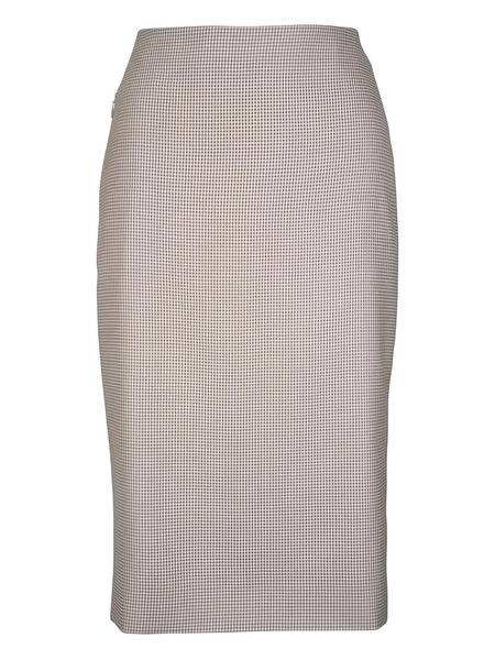  Akris Checked Midi Skirt - Neutrals 