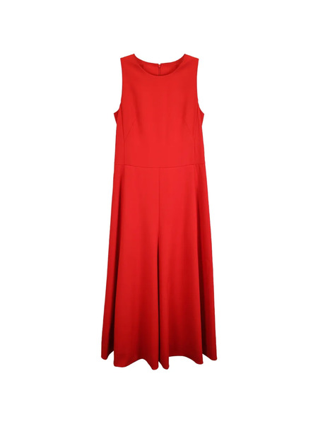  Akris Fluted Midi Dress - Red 