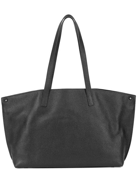  Akris Pebbled Leather Tote Bag - Black 