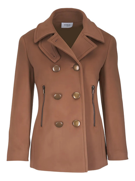  Akris Punto Double-breasted Zip Coat - Brown 
