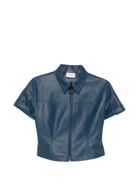  Akris Punto Leather Shirt - Blue 