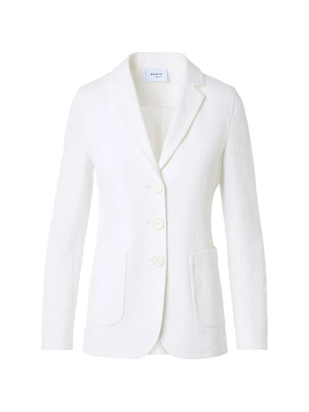  Akris Punto Single-breasted Textured Blazer - White 
