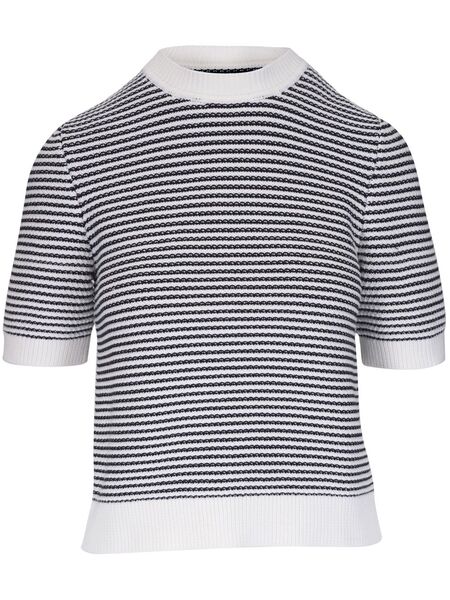  Akris Punto Striped Knitted Top - White 