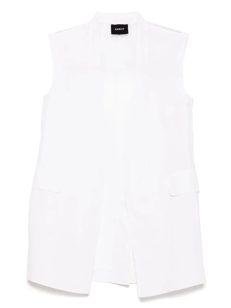 Akris Sheer Silk Gilet - White 