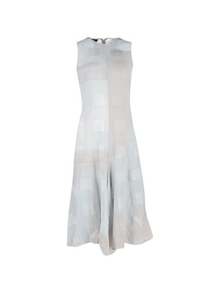  Akris Square-patterned Midi Dress - White 