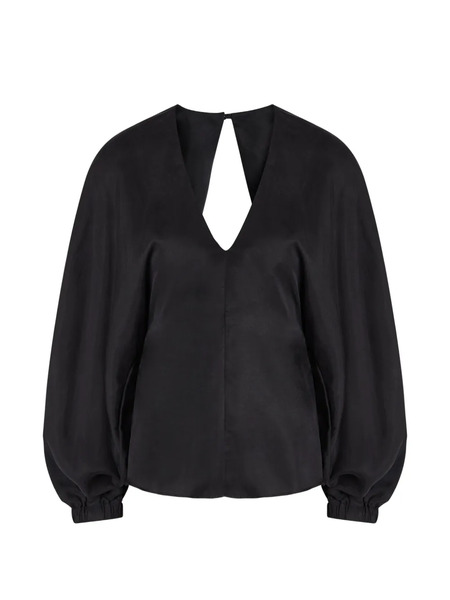  Akyn V-neck Blouse - Black 