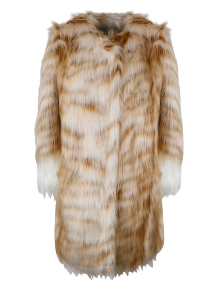  Alabama Muse Oversized Faux Fur Coat - Brown 