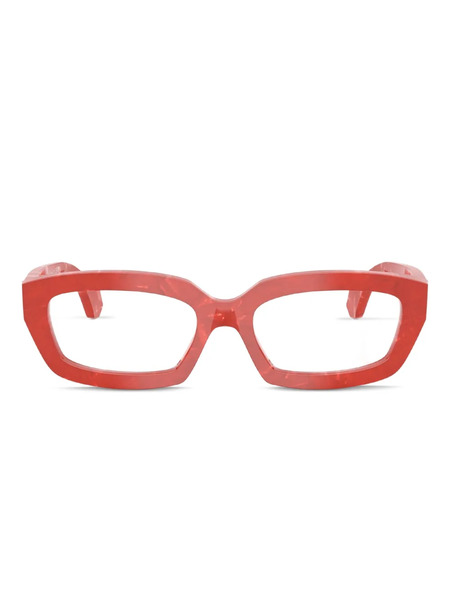  Alain Mikli Geometric Acetate Frames - Red 