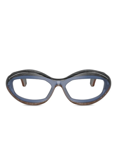  Alain Mikli Oval-frame Glasses - Blue 