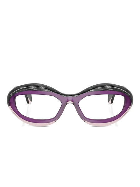  Alain Mikli Oval-frame Glasses - Purple 