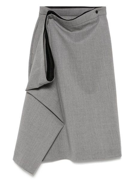  Alainpaul Wool Midi Skirt - Grey 