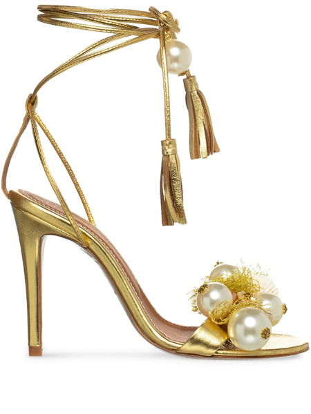  Alameda Turquesa 110mm Nassau Sandals - Gold 