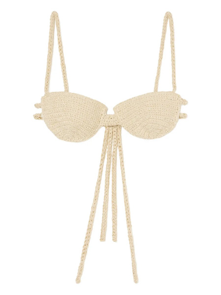  Alanui Balconette Self-tie Bra - Neutrals 