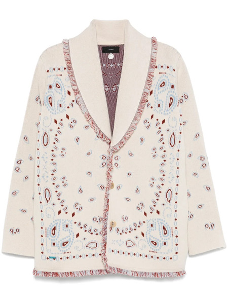  Alanui Bandana Jacquard Cardigan - Neutrals 