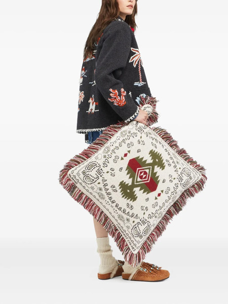  Alanui Bandana-jacquard Cushion - White 
