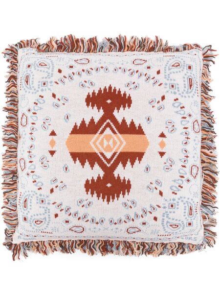  Alanui Bandana-jacquard Pillow (60 Cm X 60 Cm) - Neutrals 