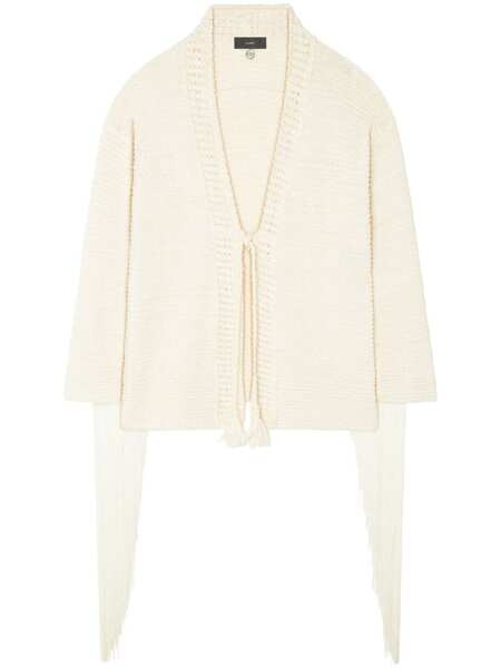  Alanui Bright Hues Fringed Cardigan - Neutrals 