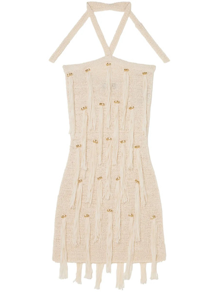  Alanui Cape Jasmine Mini Dress - Neutrals 