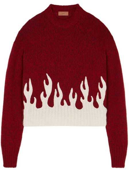  Alanui Crew-neck Wool-cashmere Blend Jumper - Red 