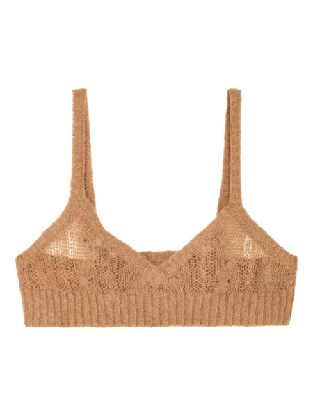 Alanui Desert Drift Cable-knit Top - Brown 