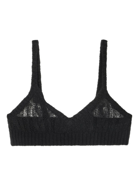  Alanui Desert Drift Open-knit Wool Top - Black 