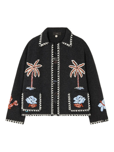  Alanui Embroidered Chain-trimmed Jacket - Black 