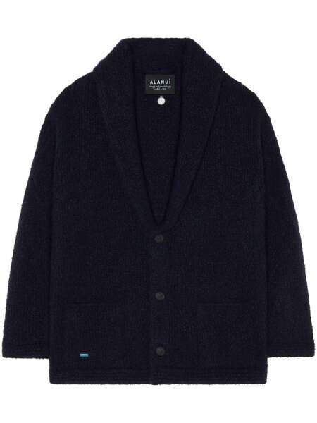  Alanui Finest Ribbed Cardigan - Blue 