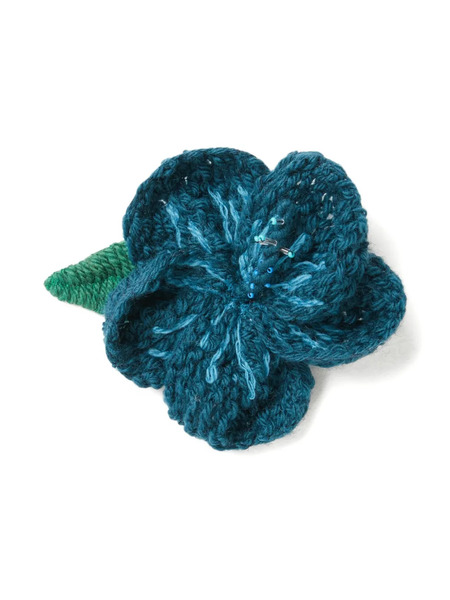  Alanui Hibiscus Brooch - Blue 