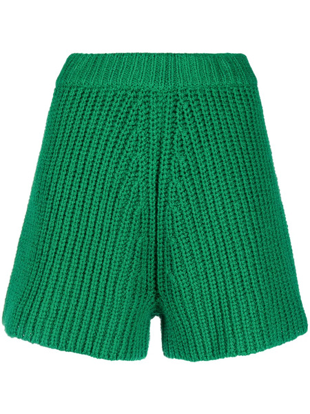  Alanui High-waisted Knitted Shorts - Green 