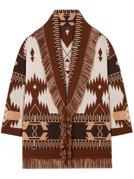  Alanui Icon Jacquard Cardigan - Brown 